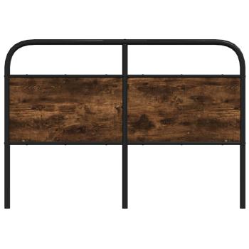 Kopfteil Räuchereiche 140 cm Stahl und Holzwerkstoff