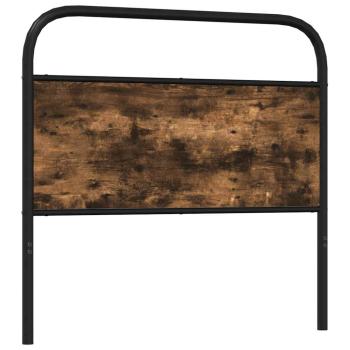 Kopfteil Räuchereiche 90 cm Stahl und Holzwerkstoff