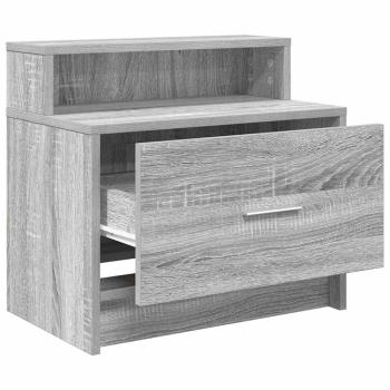 Nachttische mit Schublade 2 Stk. Grau Sonoma 51x31x47 cm