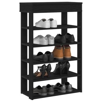 ARDEBO.de - Schuhregal Schwarz 60x30x98 cm Holzwerkstoff