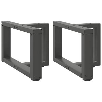 ARDEBO.de - Couchtischbeine T-Form 2 Stk. Anthrazit 40x25x(30-31) cm Stahl