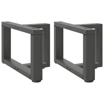 ARDEBO.de - Couchtischbeine T-Form 2 Stk. Anthrazit 50x25x(30-31) cm Stahl