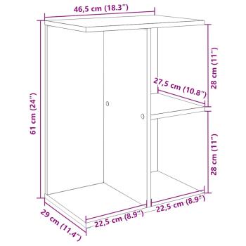 Nachttische 2 Stk. Weiß 46,5x29x61 cm Holzwerkstoff