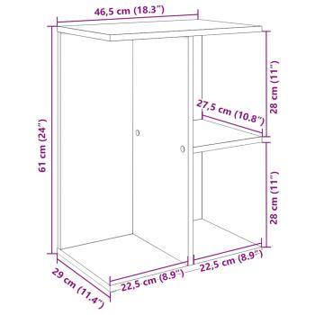 Nachttische 2 Stk. Schwarz Eichen-Optik 46,5x29x61 cm