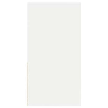 Nachttische mit Schublade 2 Stk. Weiß 35x34x66,5 cm