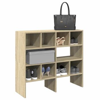 ARDEBO.de - Schuhregale 2 Stk. Stapelbar Sonoma-Eiche 89,5x30x40 cm