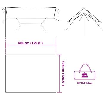 Tarp Olivgrün 406x306 cm Wasserdicht