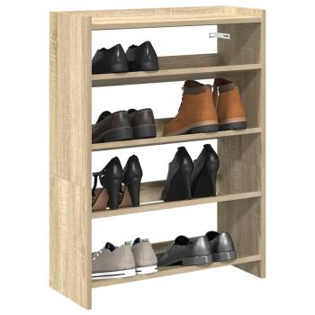 ARDEBO.de - Schuhregal Sonoma-Eiche 80x25x61,5 cm Holzwerkstoff