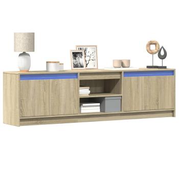 ARDEBO.de - TV-Schrank mit LED-Beleuchtung Sonoma-Eiche 180x34x50 cm