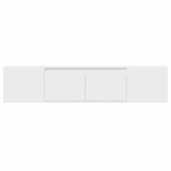 TV-Wandschrank mit LED-Beleuchtung Weiß 180x31x39,5 cm