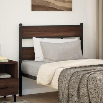 ARDEBO.de - Kopfteil Braun Eichen-Optik 75 cm Stahl und Holzwerkstoff