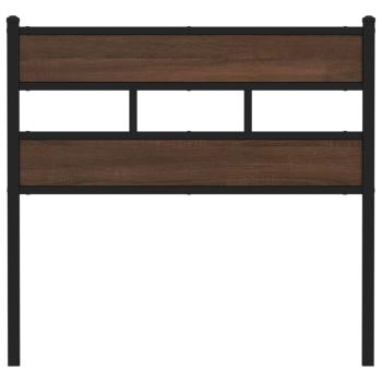 Kopfteil Braun Eichen-Optik 75 cm Stahl und Holzwerkstoff