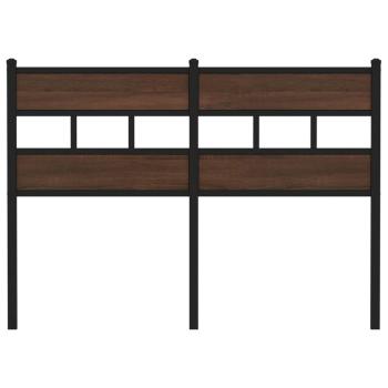 Kopfteil Braun Eichen-Optik 120 cm Stahl und Holzwerkstoff