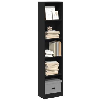 ARDEBO.de - Bücherregal Schwarz 40x24x176 cm Holzwerkstoff