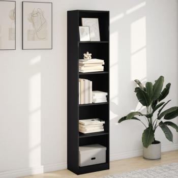 Bücherregal Schwarz 40x24x176 cm Holzwerkstoff