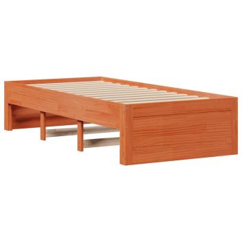 Massivholzbett ohne Matratze mit Schubladen Braun 90x190 cm