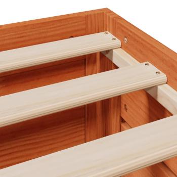 Massivholzbett ohne Matratze mit Schubladen Braun 90x190 cm