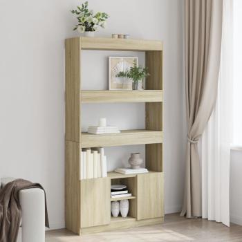 ARDEBO.de - Highboard Sonoma-Eiche 92x33x180 cm Holzwerkstoff