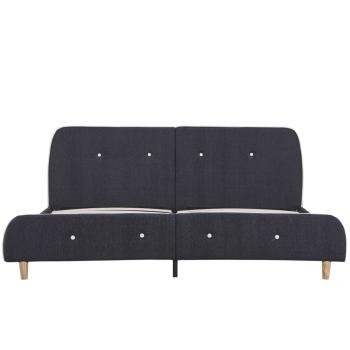 Bettgestell Dunkelgrau Stoff 150x200 cm
