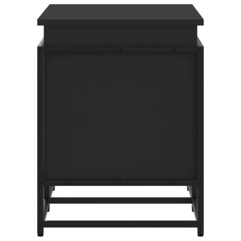 Aufbewahrungsbox mit Deckel Schwarz 80x40x51,5 cm Holzwerkstoff