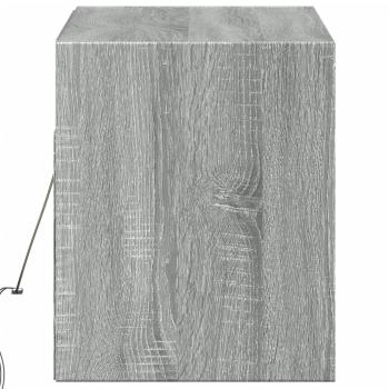 TV-Wandschrank mit LED-Beleuchtung Grau Sonoma 100x31x35 cm