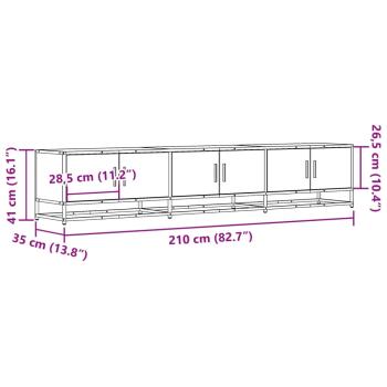 TV-Schrank Sonoma-Eiche 210x35x41 cm Holzwerkstoff