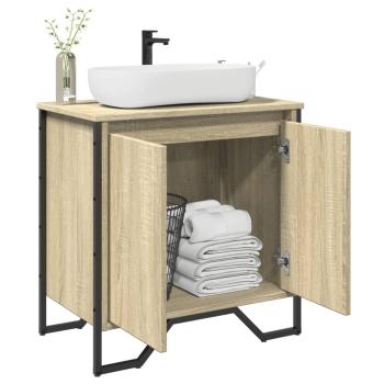 ARDEBO.de - Waschbeckenunterschrank Sonoma-Eiche 60x35x60 cm Holzwerkstoff