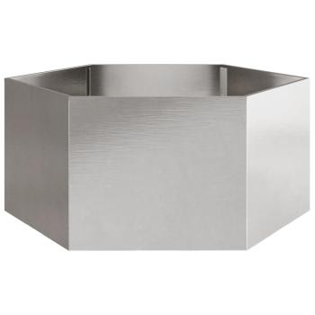 Pflanzkübel Sechseckig 104x90x45 Edelstahl