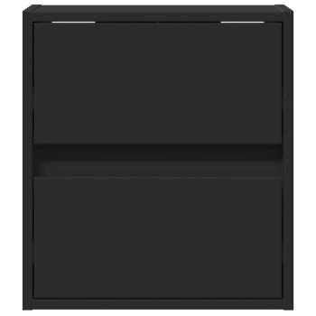 TV-Wandschränke mit LED-Beleuchtung 2 Stk. Schwarz 41x31x45 cm