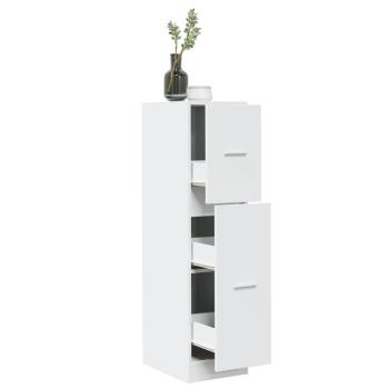 ARDEBO.de - Apothekerschrank Weiß 30x41x118 cm Holzwerkstoff