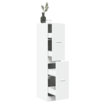 ARDEBO.de - Apothekerschrank Weiß 30x41x144,5 cm Holzwerkstoff