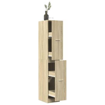ARDEBO.de - Apothekerschrank Sonoma-Eiche 30x41x174,5 cm Holzwerkstoff