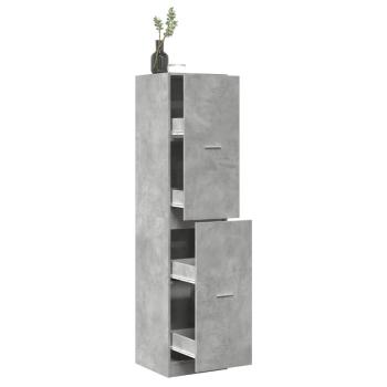 ARDEBO.de - Apothekerschrank Betongrau 40x41x174,5 cm Holzwerkstoff
