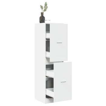 ARDEBO.de - Apothekerschrank Weiß 40x41x144,5 cm Holzwerkstoff