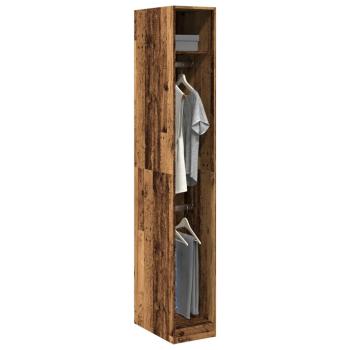 ARDEBO.de - Kleiderschrank Altholz-Optik 30x50x200 cm Holzwerkstoff