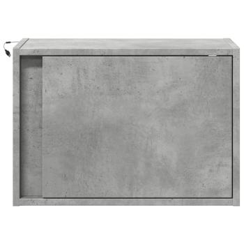 Wand-Nachttische mit LED-Leuchten 2 Stk. Betongrau