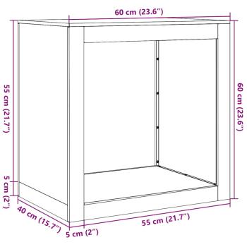 Brennholzregal 60x40x60 cm Verzinkter Stahl