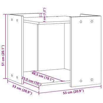 Katzenklo Altholz-Optik 53x53x51 cm Holzwerkstoff