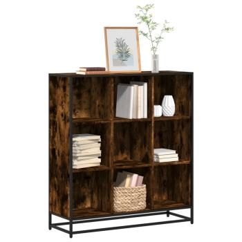 ARDEBO.de - Bücherregal Räuchereiche 97,5x33x107,5 Holzwerkstoff und Metall