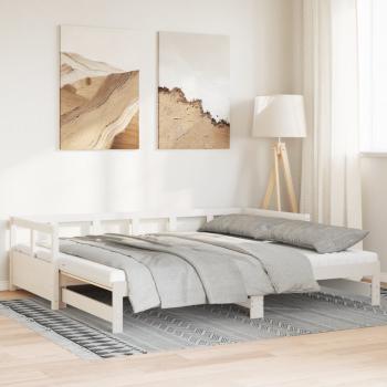 ARDEBO.de - Tagesbett Ausziehbar mit Matratzen 90x190 cm Massivholz Kiefer