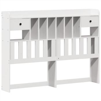 Massivholzbett ohne Matratze Weiß 140x200 cm Kiefernholz