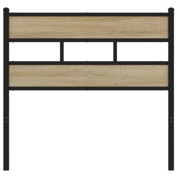 Kopfteil Sonoma-Eiche 75 cm Eisen und Holzwerkstoff