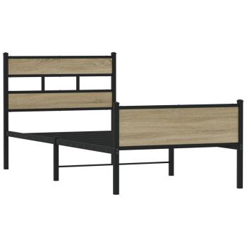 Bettgestell ohne Matratze Sonoma-Eiche 107x200 cm Holzwerkstoff