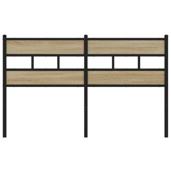 ARDEBO.de - Kopfteil Sonoma-Eiche 160 cm Eisen und Holzwerkstoff