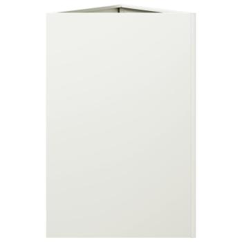 Pflanzkübel Weiß Dreieckig 50x43x75 cm Stahl