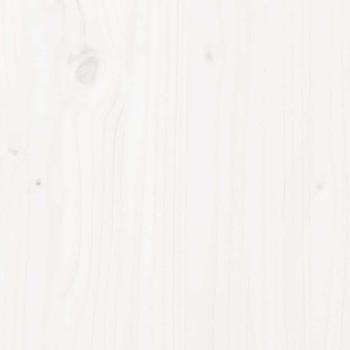 Massivholzbett ohne Matratze Weiß 90x190 cm Kiefernholz