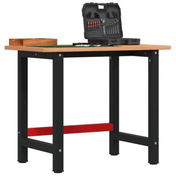 ARDEBO.de - Werkbank 100x60x81,5 cm Massivholz Buche Rechteckig