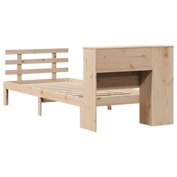 Massivholzbett mit Regal ohne Matratze 100x200 cm Kiefer