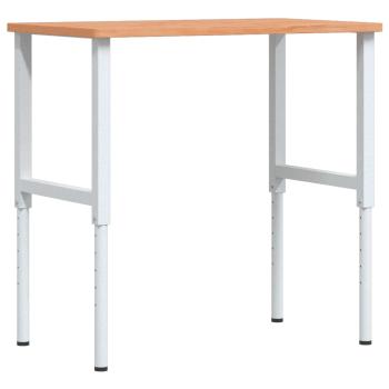 Werkbank 100x60x(71,5-98) cm Massivholz Buche Rechteckig