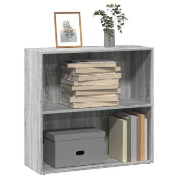ARDEBO.de - Bücherregal Grau Sonoma 80x30x77 cm Holzwerkstoff